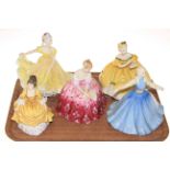 Five Royal Doulton figures