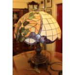 Large Tiffany style table lamp and shade