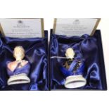Two Royal Worcester candle snuffers,