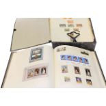 Collection of Commonwealth stamps on loose pages and albums of Royalty stamps