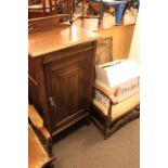 Music cabinet, 1930's bergere panel backed chair,