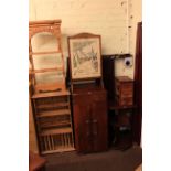 Deco style three tier table, 1930's cutlery cabinet, nest of three drawers,