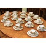 Seventeen Oriental eggshell cups, saucers and plates,