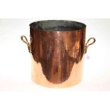 Highly polished two handled log bucket