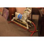 Vintage Triang plastic rocking horse on tubular safety stand