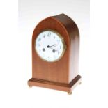 Inlaid mahogany Lancet mantel clock