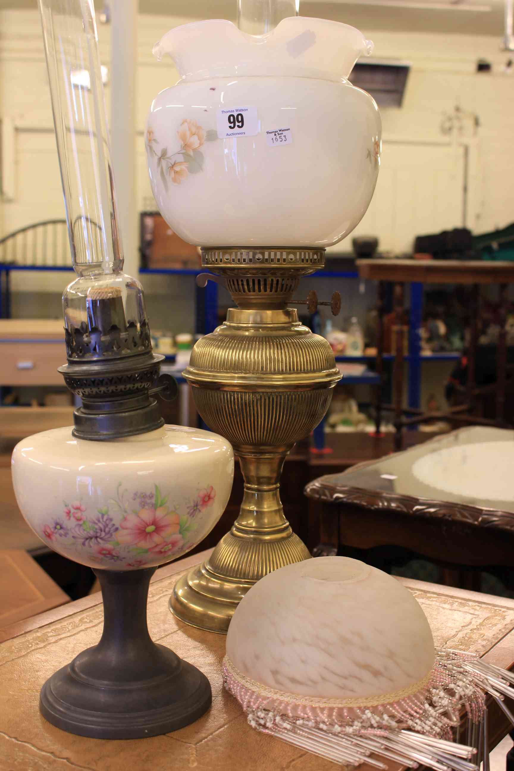 Two oil lamps