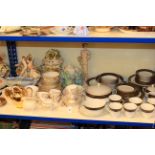Noritake dinner and teaware, other teaware, Sylvac rabbit and dog, figures,