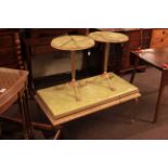 Four gilt and onyx effect occasional tables
