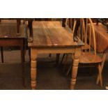 Turned leg kitchen table and hardwood chair (2)