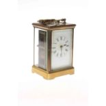 Brass cased carriage clock, stamped R & Co.