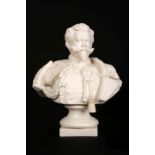 A MINTON & CO PARIAN BUST OF VICTOR EMMANUEL,