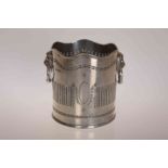 A GEORGE V SILVER BOTTLE HOLDER, Manoah Rhodes & Sons Ltd, Sheffield 1926,