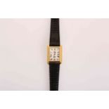 OMEGA DE VILLE, A LADY'S YELLOW METAL WRISTWATCH, quartz movement,