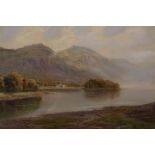 EDWARD HORACE THOMPSON (1866-1949), DERWENTWATER, with Walla and Falcon Crags from Friars Crag,