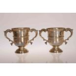 TWO SILVER TWIN HANDLED CHALLENGE CUPS, Chester 1924 and Birmingham 1923,