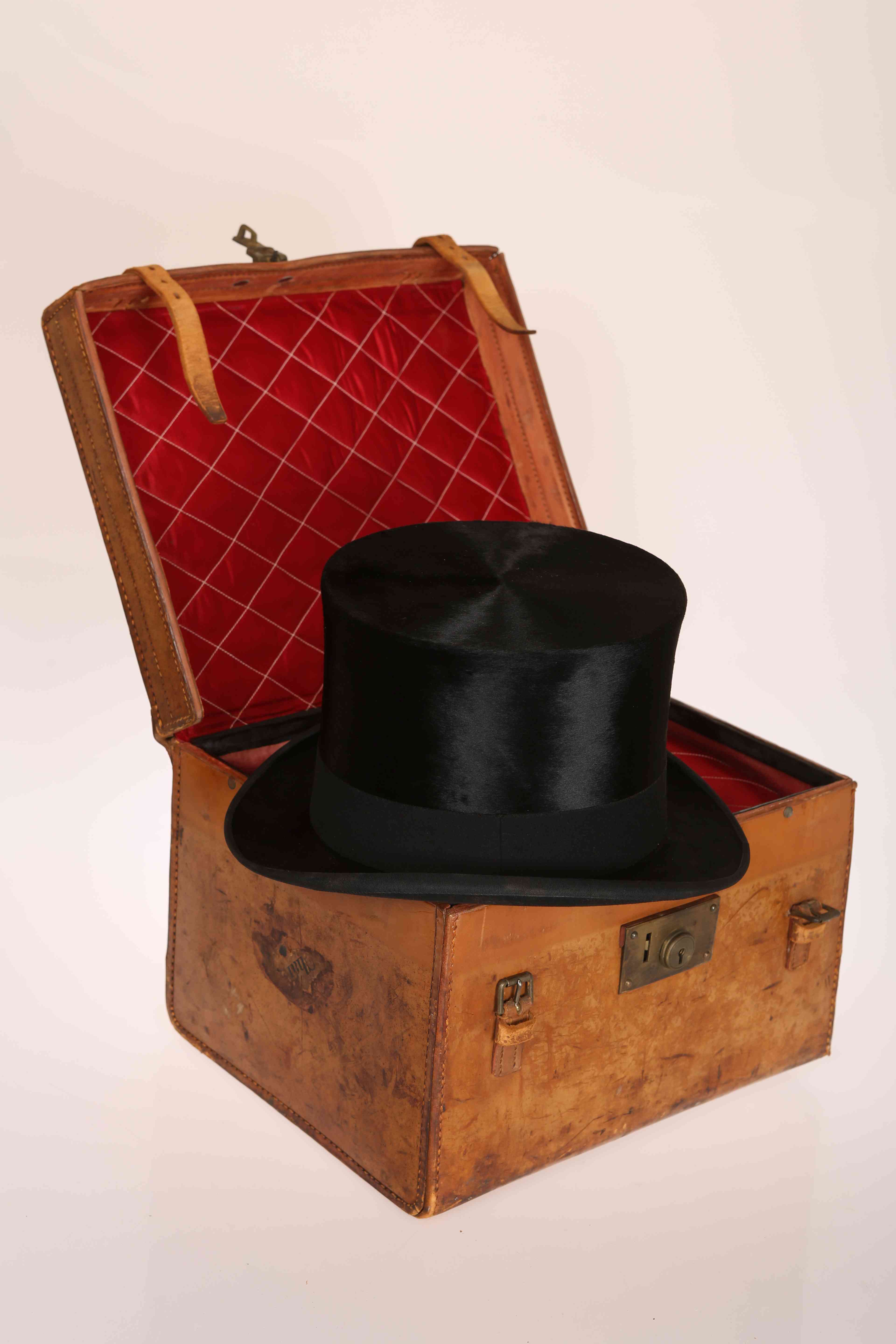 A SCOTT & CO TOP HAT, stamped with the date Oct 1924,