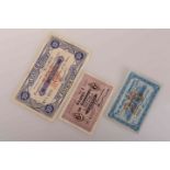 THE STATES OF GUERNSEY, THREE BANK NOTES, comprising Ten Shillings, 1st January 1943, no.