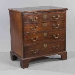 A GEORGE III MAHOGANY CHEST OF DRAWERS,