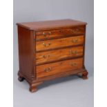 A GEORGE III MAHOGANY CHEST OF DRAWERS,