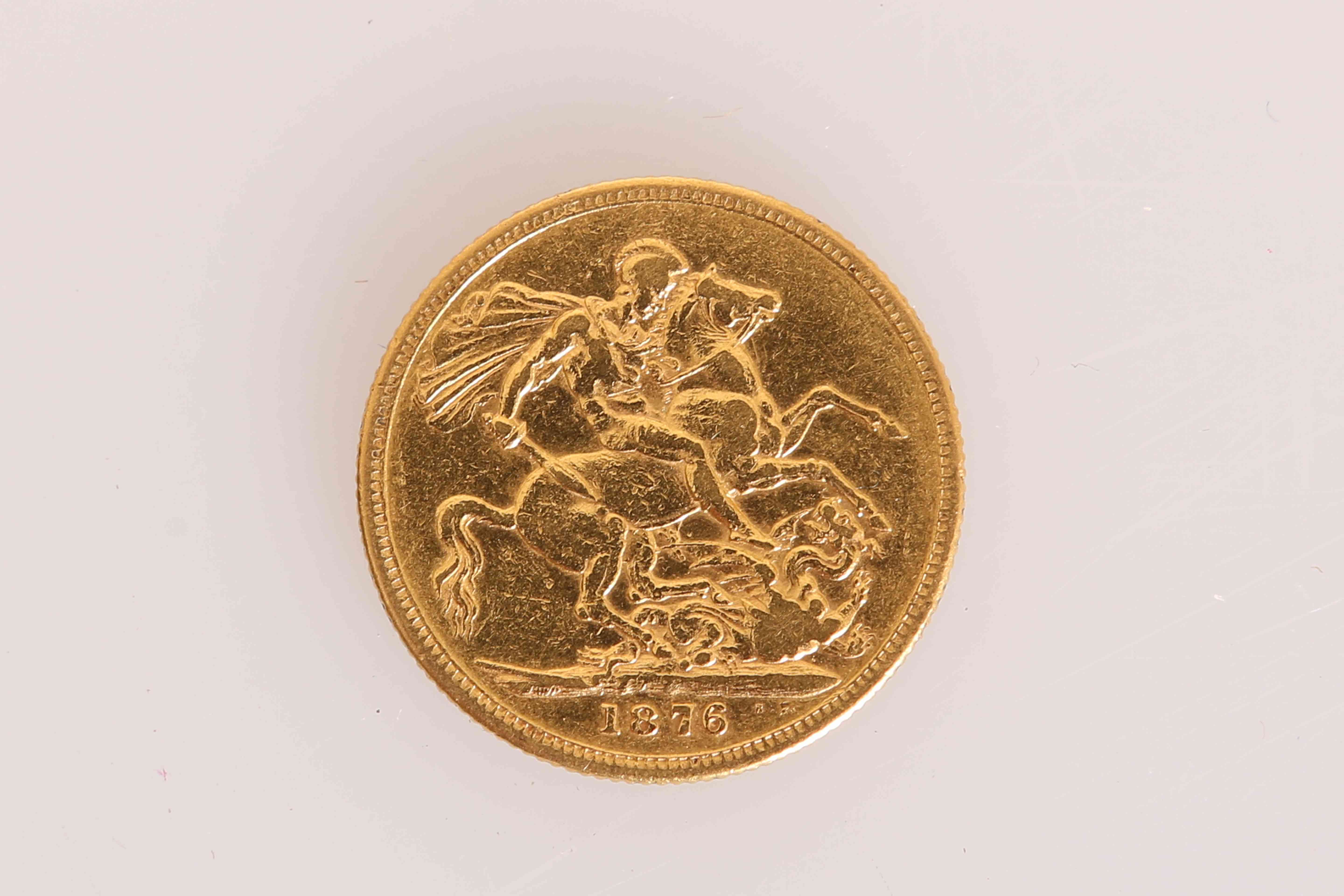 1876, A VICTORIA YOUNG HEAD SOVEREIGN. - Image 2 of 2