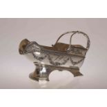 A MINERVA SILVER PLATED WINE BOTTLE HOLDER, late 19th or early 20th Century,