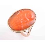 A CARNELIAN RING, CIRCA 1830-1840,