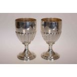 A PAIR OF GEORGE III SILVER GOBLETS, Charles Hougham, London 1807,