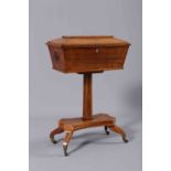 AN EARLY 19TH CENTURY ROSEWOOD WORK TABLE,