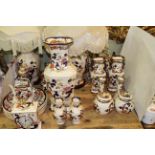 Large collection of Masons Mandalay including two lamps, pairs and single vase, plates, clock,