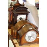 Four various mantel clocks
