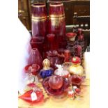 Large collection of Bohemia glass