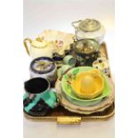 Carlton Ware collection including: Handcraft jug, early 'Petunia' tobacco jar, lemon squeezer,