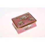 AN 18TH CENTURY ENAMEL BOX,