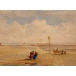 CIRCLE OF RICHARD PARKES BONNINGTON (1802-1828), BOLOGNE SUR MER, watercolour, unsigned, framed.