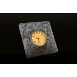 A LALIQUE GLASS "NAIADES" CLOCK, engraved R. Lalique France.