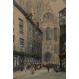 VICTOR NOBLE RAINBIRD (1887-1936), VIEW OF YORK, signed and inscribed, watercolour, framed.