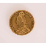 VICTORIA, FIVE POUNDS COIN, 1887, Jubilee bust, St. George and Dragon on reverse.