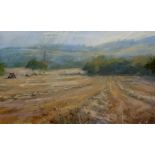 JAMES BARTHOLOMEW, HAYMAKING, signed lower left, pastel, framed.