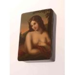 A GERMAN PAPIER-MACHE SNUFF BOX BY MEYER & WRIED, POST 1832, rectangular,