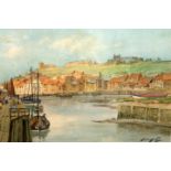 THOMAS SWIFT HUTTON (1875-1935), WHITBY, signed lower right, watercolour, framed.