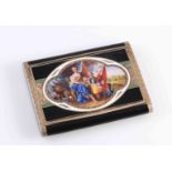 A FINE SILVER GILT AND ENAMEL CIGARETTE CASE, import marks for London 1927,