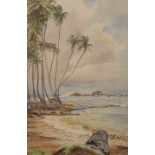 HENRY GEORGE GANDY (1879-1950), COASTAL SCENE, CEYLON, signed and dated 1926 lower right,