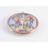 A DOUBLE SIDED ENAMEL MINIATURE PAINTED WITH SCENES FROM THE PASSION OF CHRIST,