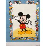 KEITH RAWLING, MICKEY MOUSE AND FRIENDS, gouache on paper, illustration for a book,