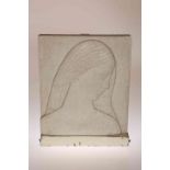 MANNER OF ERIC GILL (1882-1940), AN ART DECO SCULPTURED BUST OF A YOUNG LADY,