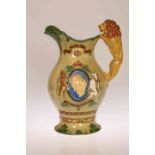 A LARGE CROWN DEVON MUSICAL JUG COMMEMORATING THE CORONATION OF GEORGE VI, 1937, no.