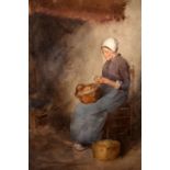 HENRY WRIGHT KERR (1857-1936), "A DUTCH HOUSEWIFE", signed lower right, Aitken Dott label verso,