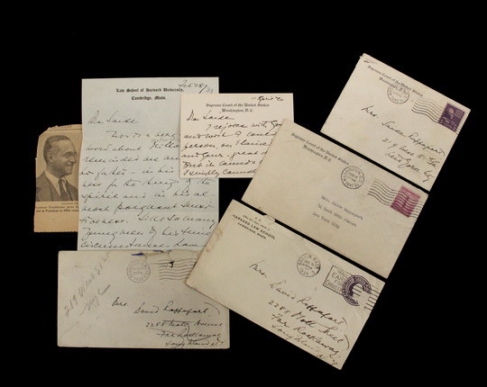 COLLECTION OF FELIX FRANKFURTER (1882-1965) CORRESPONDENCE - Supreme Court Justice, 1939-1962. Close