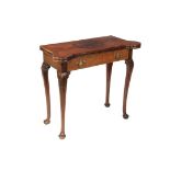 GEORGE II GAMES TABLE - Diminutive Gaming Table, English, mid 18th c., with rectangular top having